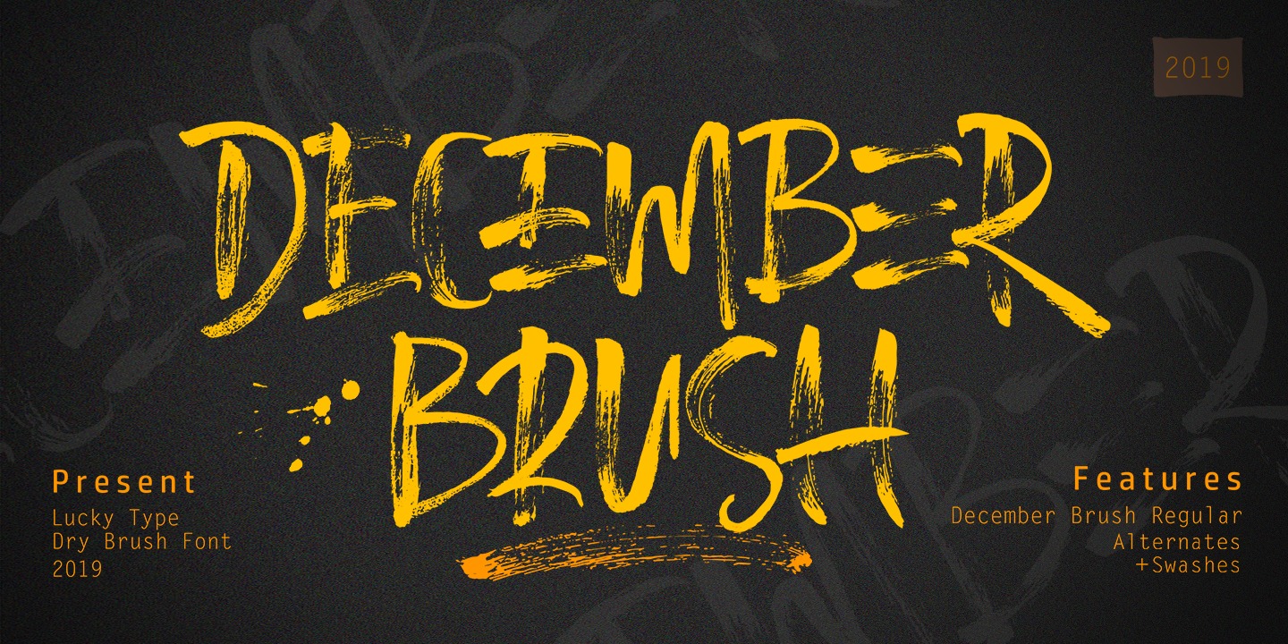 December Brush Swash Font preview